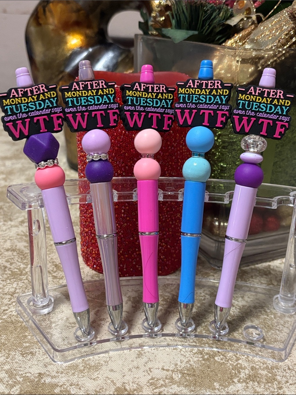 Assorted Beaded Pens (1) new